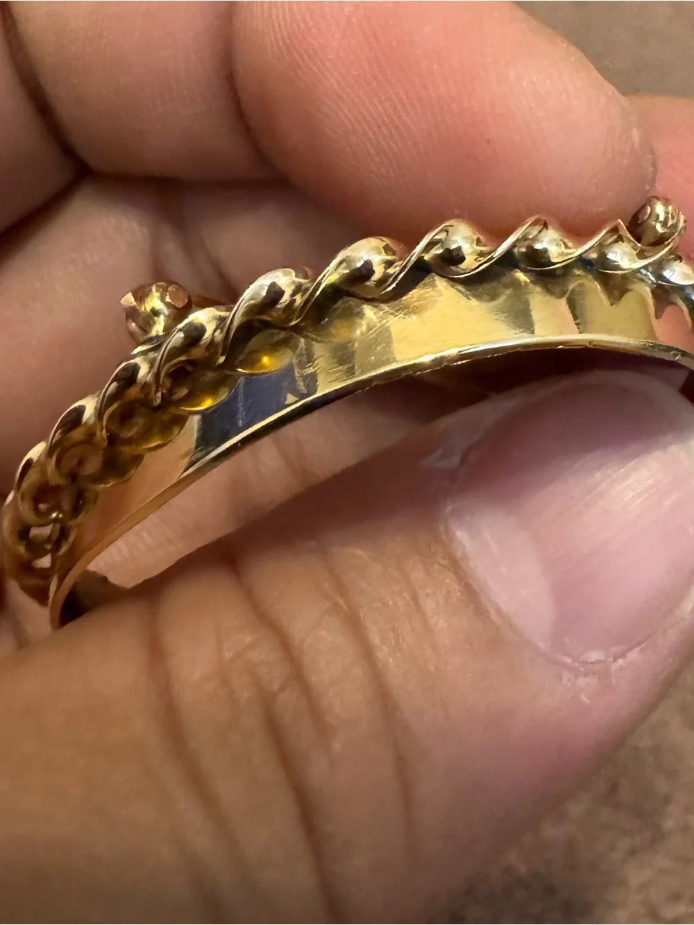 Vintage Scrap Solid 10k Gold Cameo Setting, 6.5g